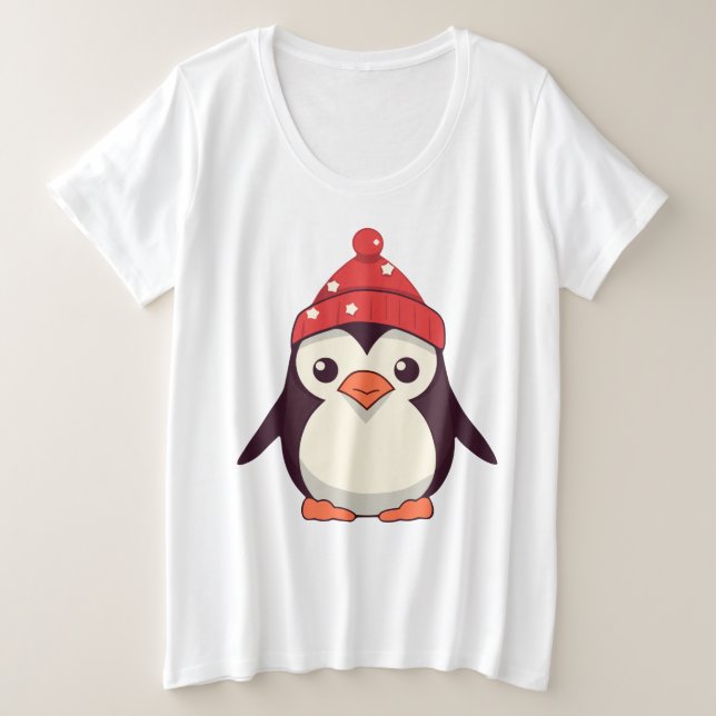 Waddle Claus Plus Size T-Shirt (Design Front)