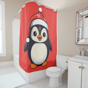 Waddle Claus Shower Curtain