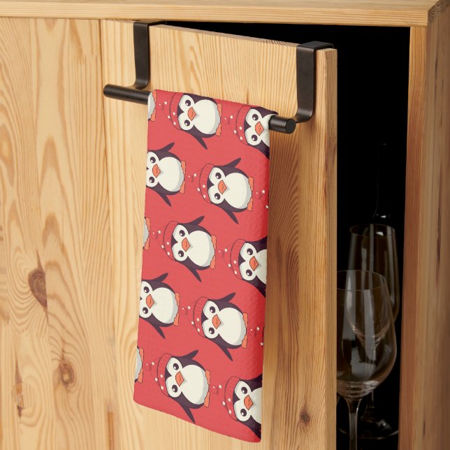 Waddle Claus Tea Towel (Thirds Fold)