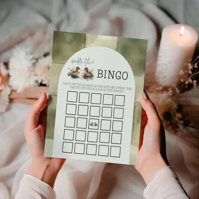 Waddle It Be Duck Gender Reveal Bingo Game Card (Creator Uploaded)