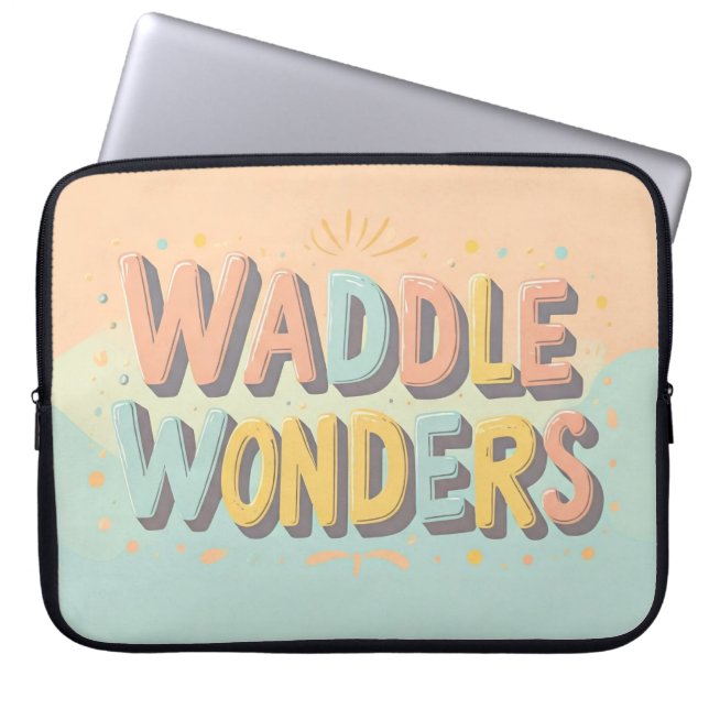Waddle Wonders  Laptop Sleeve (Front)