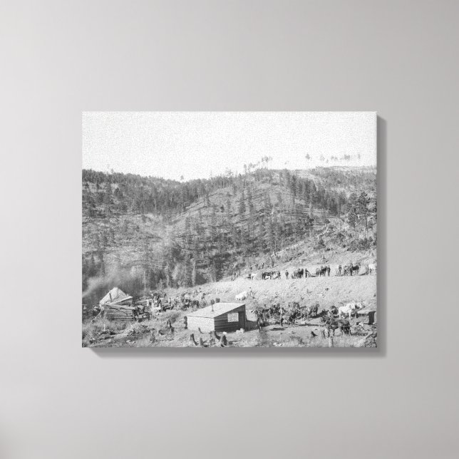 Wade and Jones Railroad Camp in Whitewood Canyon Canvas Print (Front)