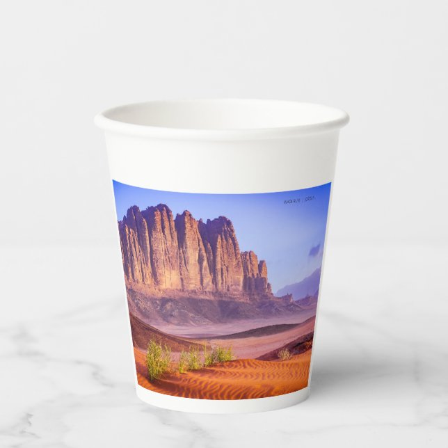 Wadi Rum desert in Jordan, Holiday  Paper Cups (Front)