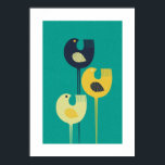 Wading Birds - mid century modern / minimalist Poster<br><div class="desc">Striking mid century modern / minimalist Scandinavian folk art.</div>