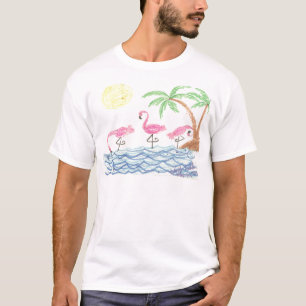 Wading Flamingos T-Shirt