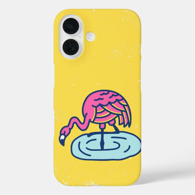 Wading in Sunshine Flamingo Chill Case-Mate iPhone Case (Back)