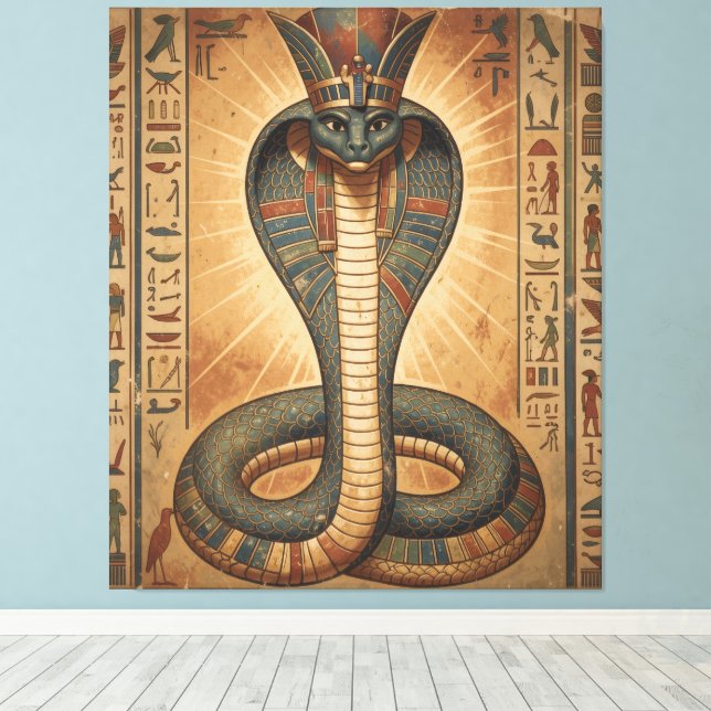 Wadjet – Ägyptische Schlangengöttin´7 Canvas Print (Insitu(Wood Floor))
