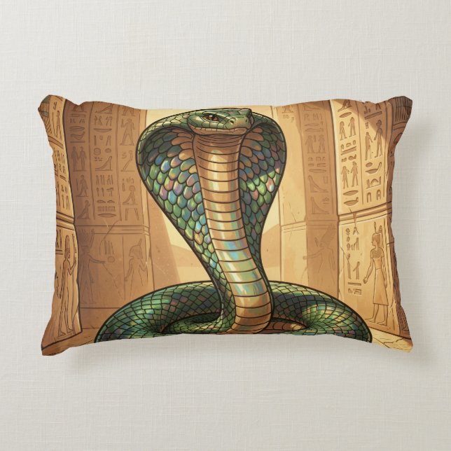 Wadjet – Ägyptische Schlangengöttin Decorative Cushion (Front)