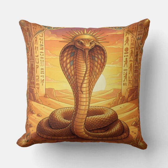 Wadjet – Egyptian Cobra Goddess´1 Cushion (Front)