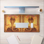 Wadjet – Egyptian Cobra Goddess´1 Desk Mat<br><div class="desc">Wadjet is a cobra goddess in Egyptian mythology and a protector of the pharaoh and Lower Egypt. She represents protection,  power,  and royal authority.</div>