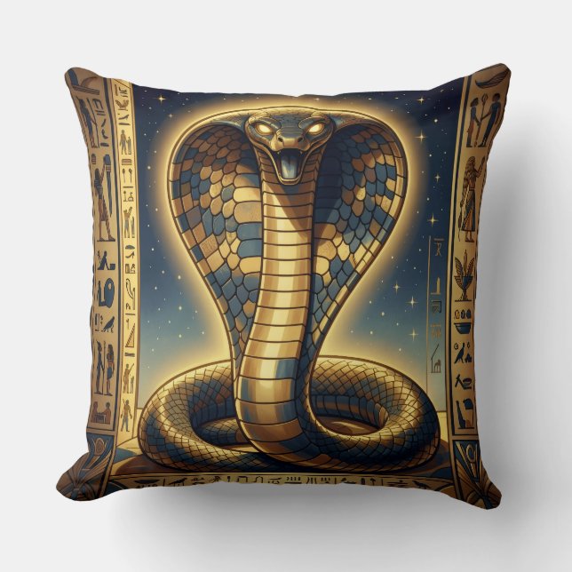 Wadjet – Egyptian Cobra Goddess´3 Cushion (Front)