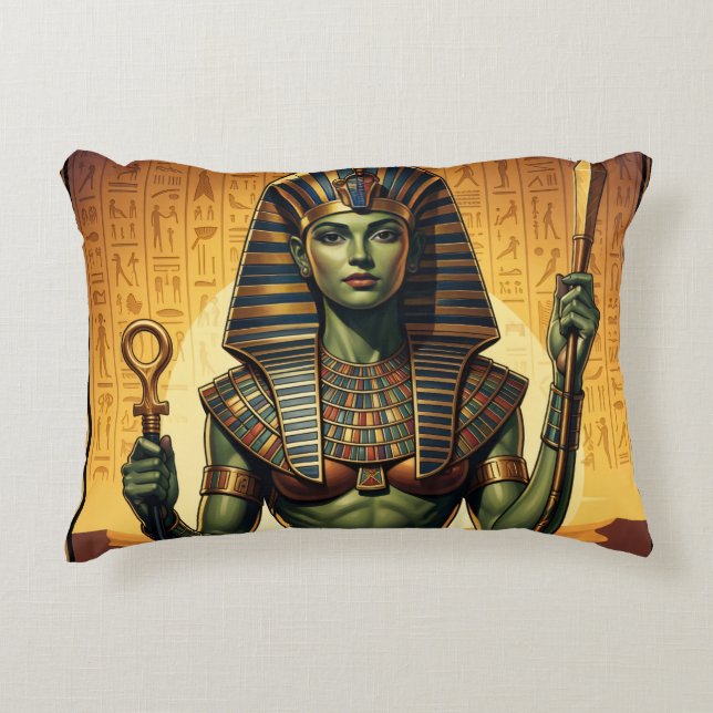 Wadjet – Egyptian Cobra Goddess´4 Decorative Cushion (Front)