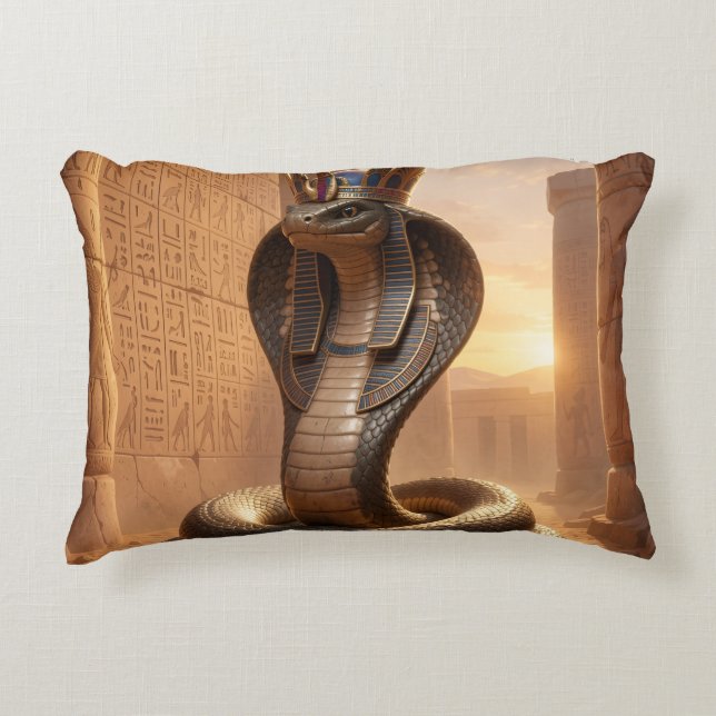 Wadjet – Egyptian Cobra Goddess´5 Decorative Cushion (Front)