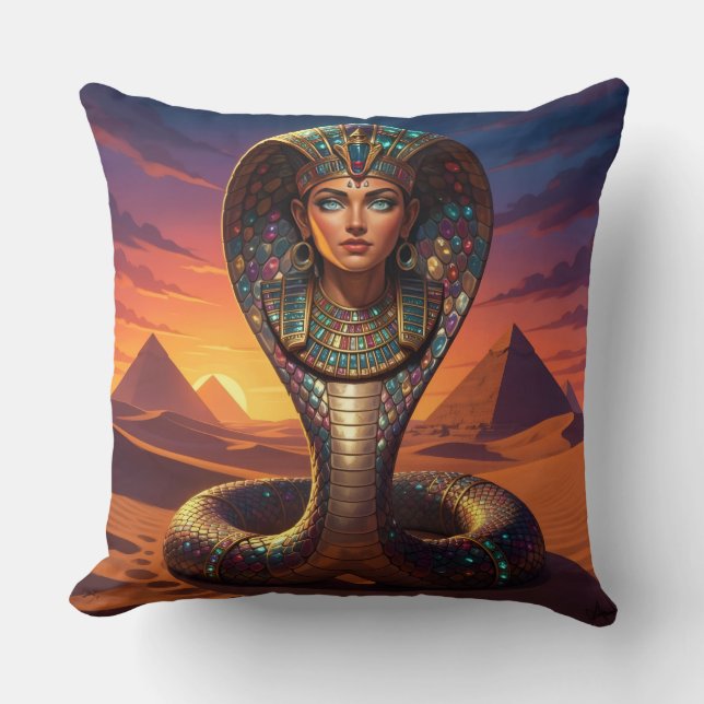 Wadjet – Egyptian Cobra Goddess´7 Cushion (Front)