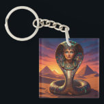 Wadjet – Egyptian Cobra Goddess´7 Key Ring<br><div class="desc">Wadjet is a cobra goddess in Egyptian mythology and a protector of the pharaoh and Lower Egypt. She represents protection,  power,  and royal authority.</div>