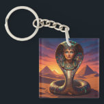 Wadjet – Egyptian Cobra Goddess´7 Key Ring<br><div class="desc">Wadjet is a cobra goddess in Egyptian mythology and a protector of the pharaoh and Lower Egypt. She represents protection,  power,  and royal authority.</div>