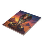 Wadjet – Egyptian Cobra Goddess´7 Tile<br><div class="desc">Wadjet is a cobra goddess in Egyptian mythology and a protector of the pharaoh and Lower Egypt. She represents protection, power, and royal authority.</div>