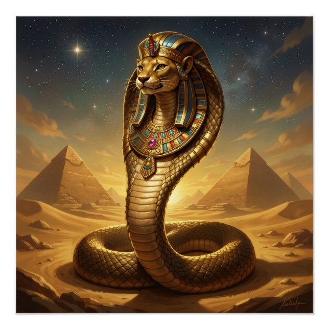 Wadjet – Egyptian Cobra Goddess Poster (Front)