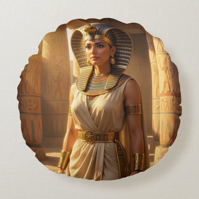 Wadjet - Egyptian Snake Goddess´2 Round Cushion (Front)