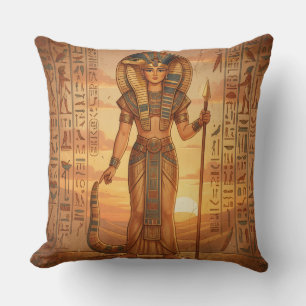 Wadjet – Egyptian Snake Goddess´3 Cushion