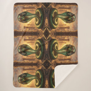 Wadjet – Egyptian Snake Goddess´6 Sherpa Blanket