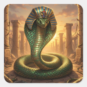 Wadjet – Egyptian Snake Goddess´6 Square Sticker