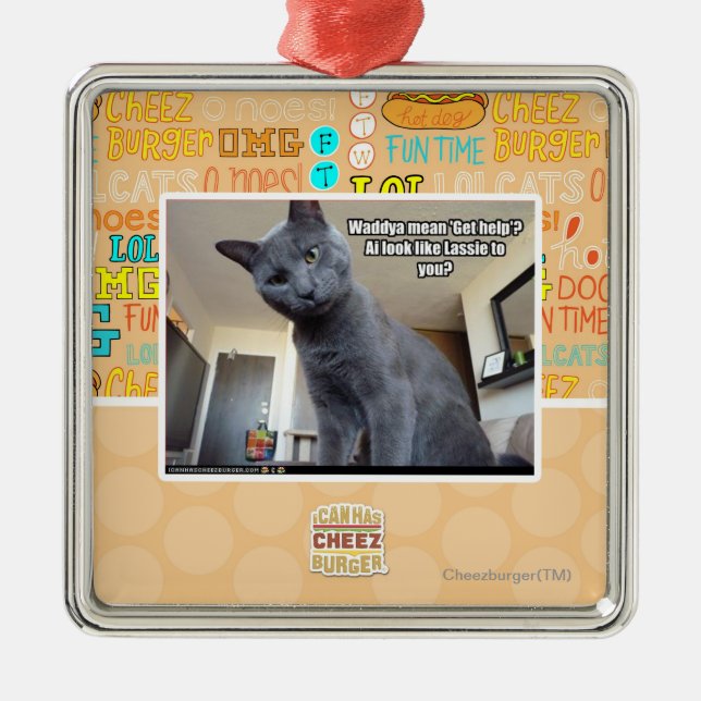 Wadya mean 'Get help'? Metal Tree Decoration (Front)