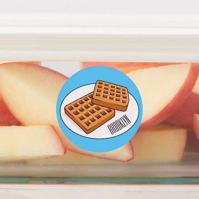 Waffle cartoon illustration  (Affixed)