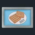 Waffle cartoon illustration  belt buckle<br><div class="desc">Waffle cartoon illustration</div>