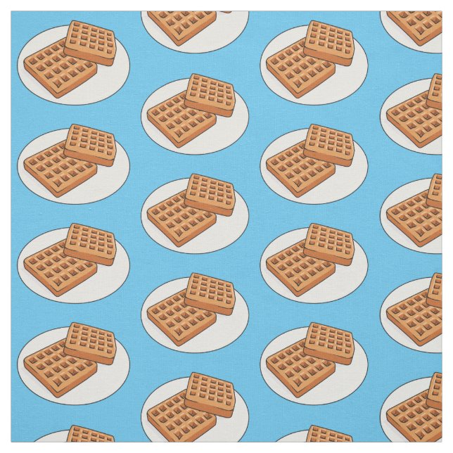 Waffle cartoon illustration fabric (Swatch)