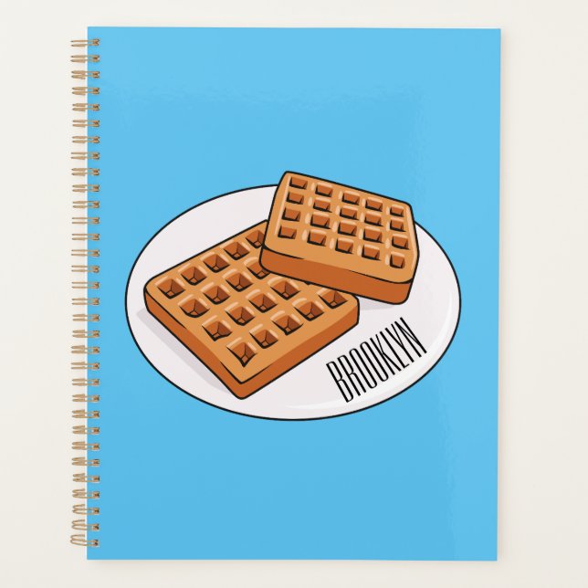 Waffle cartoon illustration  planner (Front)