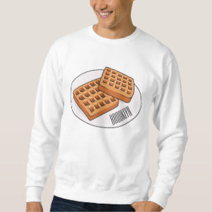 Waffle cartoon illustration sweatshirt