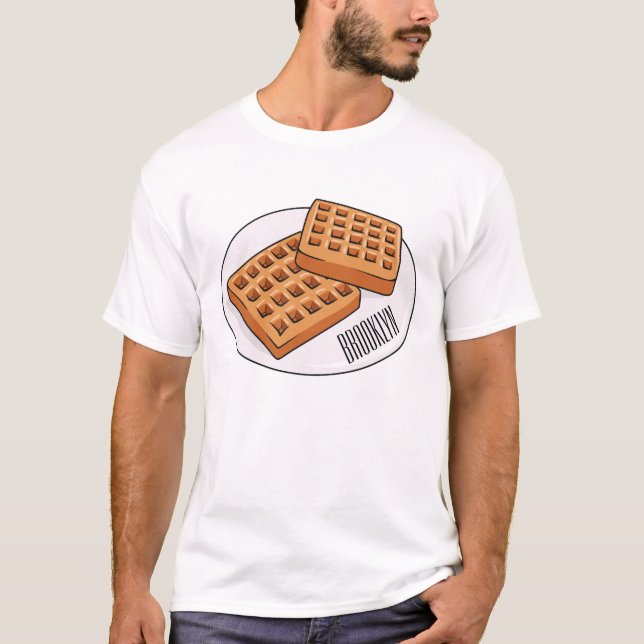 Waffle cartoon illustration  T-Shirt (Front)