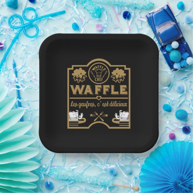 Waffle Chef Paper Plate (Party)