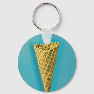 Waffle cone for ice cream lovers key ring