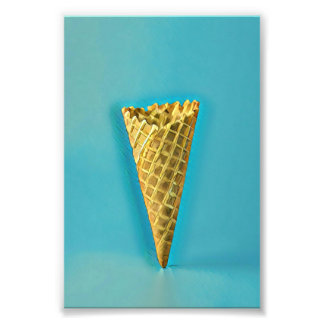 Waffle cone for ice cream lovers photo print