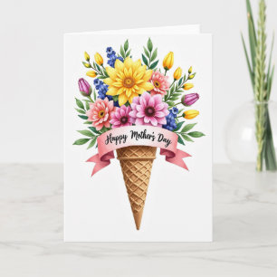 Waffle Cone Mothers Day Art Card