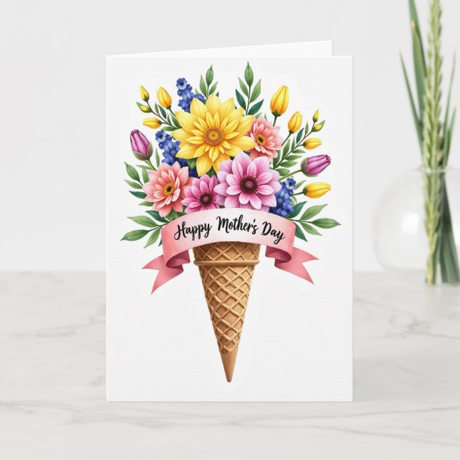 Waffle Cone Mothers Day Art Card (Front)