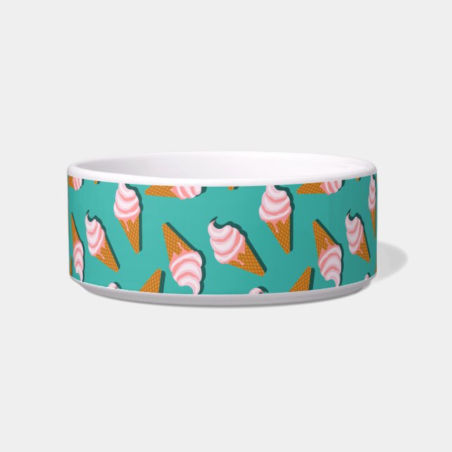 Waffle cones ice cream and frozen yogurt pattern bowl (Front)