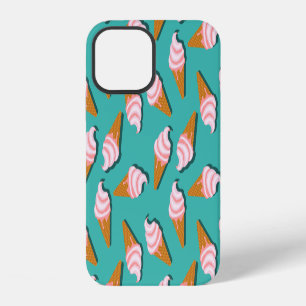 Waffle cones ice cream and frozen yogurt pattern iPhone 12 case