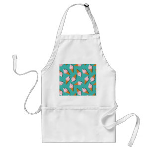 Waffle cones ice cream and frozen yogurt pattern standard apron