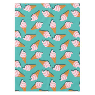 Waffle cones ice cream and frozen yogurt pattern tablecloth
