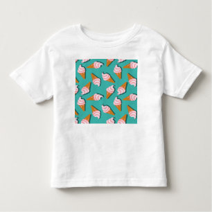 Waffle cones ice cream and frozen yogurt pattern toddler T-Shirt