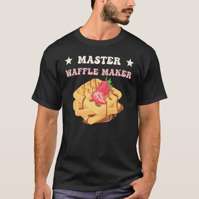 Waffle Costume Breakfast Waffle Master Waffle Make T-Shirt (Front)