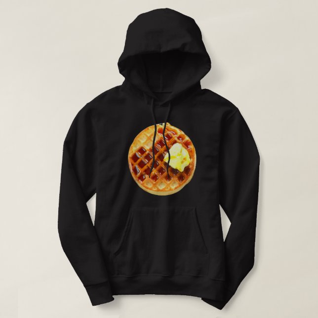 Waffle Cosume Easy Last Minute Halloween Breakfast Hoodie (Design Front)