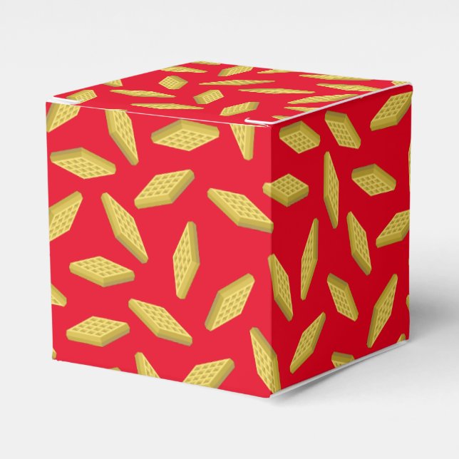 Waffle Cute Breakfast Birthday Party Favour Box (Front Side)