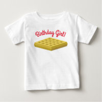 Waffle Cute Breakfast Brunch Kids 1st Birthday