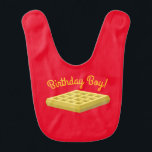 Waffle Cute Breakfast Brunch Kids 1st Birthday Bib<br><div class="desc">These adorable mod colourful cute breakfast or brunch birthday party invitations are perfect for a kids 1st birthday celebration! Customise the text to make them your own. The modern look and feel is the perfect way to celebrate your little one that loves breakfast foods like waffles on their first birthday!...</div>