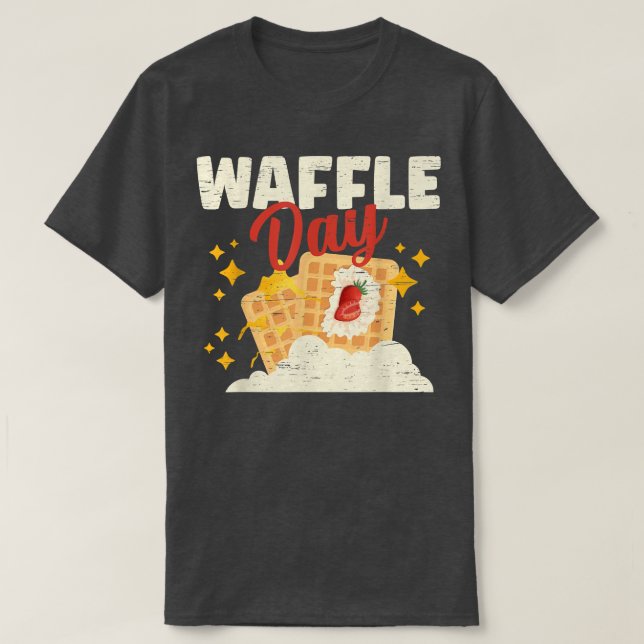 Waffle Day Cone Baking Breakfast Maker  T-Shirt (Design Front)