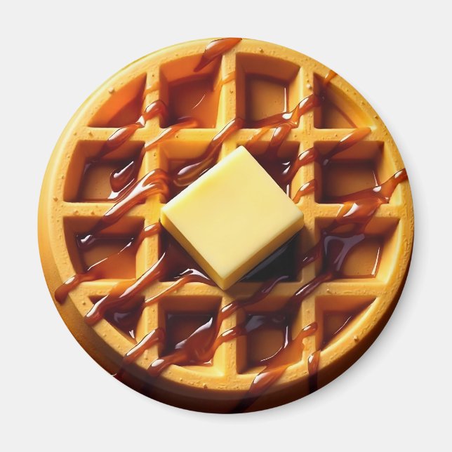 Waffle illustration  magnet (Front)